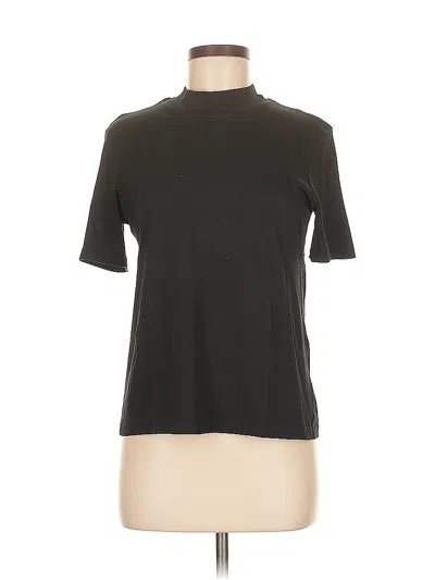 Pre-owned Zara Short Sleeve Turtleneck In Black