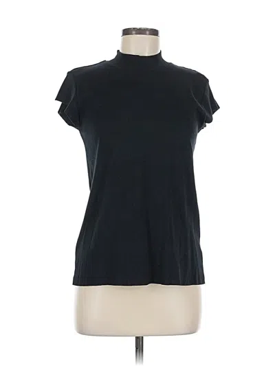 Pre-owned Zara Short Sleeve Turtleneck In Black
