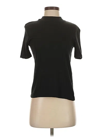 Pre-owned Zara Short Sleeve Turtleneck In Black