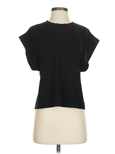 Pre-owned Zara Short Sleeve Turtleneck In Black