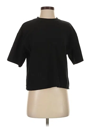Pre-owned Zara Short Sleeve Turtleneck In Black