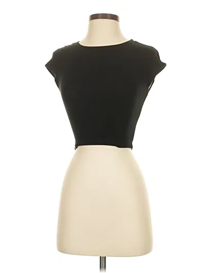 Pre-owned Zara Short Sleeve Turtleneck In Black