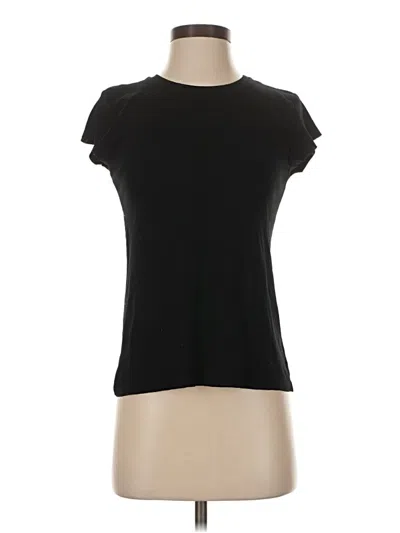 Pre-owned Zara Short Sleeve Turtleneck In Black