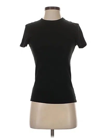 Pre-owned Zara Short Sleeve Turtleneck In Black