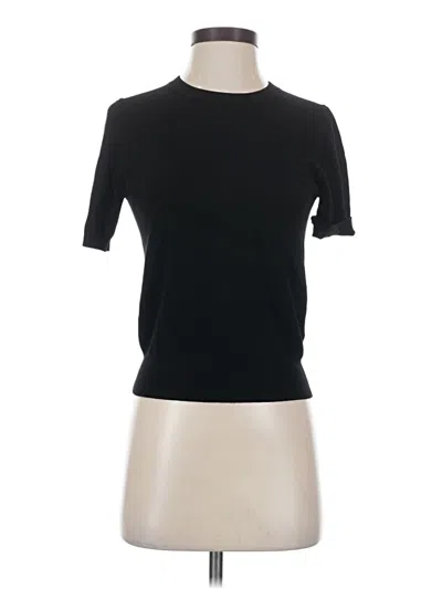 Pre-owned Zara Short Sleeve Turtleneck In Black