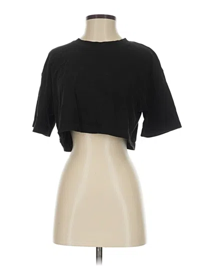 Pre-owned Zara Short Sleeve Turtleneck In Black