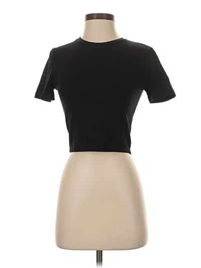 Pre-owned Zara Short Sleeve Turtleneck In Black