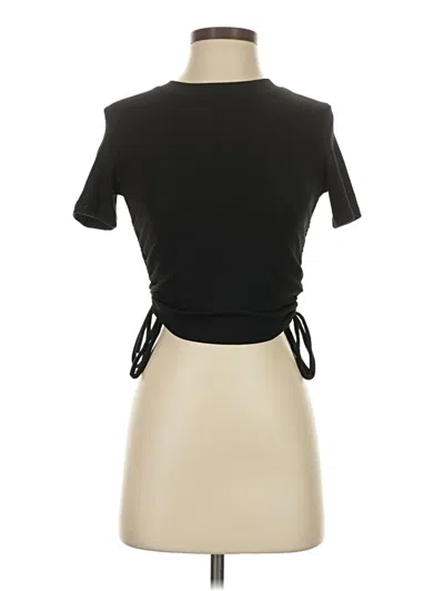 Pre-owned Zara Short Sleeve Turtleneck In Black
