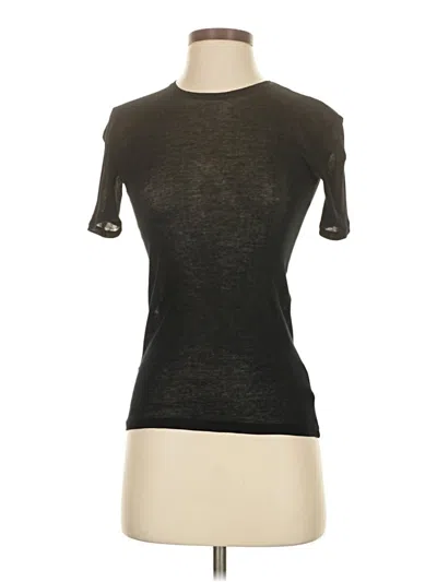 Pre-owned Zara Short Sleeve Turtleneck In Black