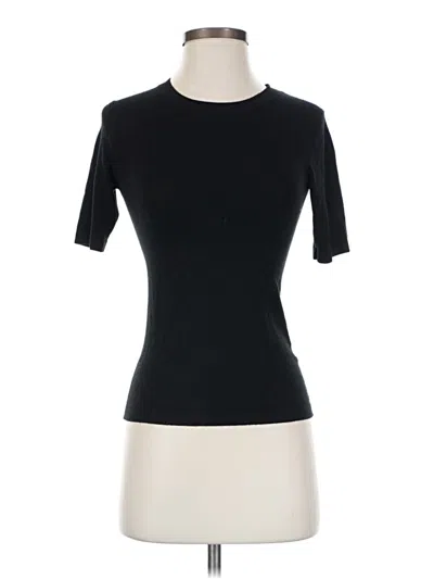 Pre-owned Zara Short Sleeve Turtleneck In Black