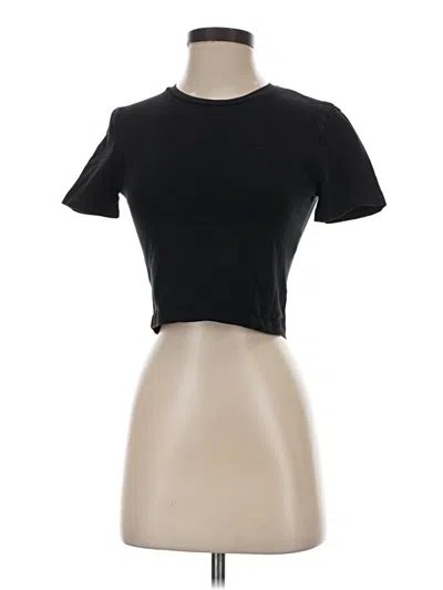 Pre-owned Zara Short Sleeve Turtleneck In Black