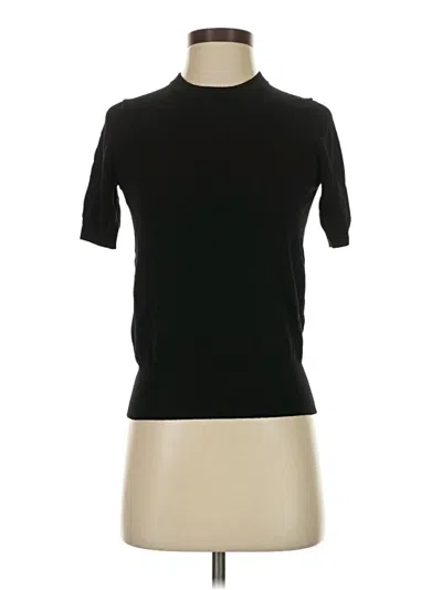 Pre-owned Zara Short Sleeve Turtleneck In Black