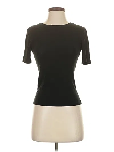 Pre-owned Zara Short Sleeve Turtleneck In Black