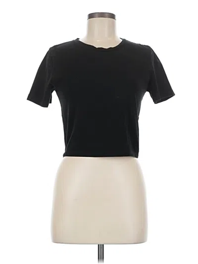 Pre-owned Zara Short Sleeve Turtleneck In Black