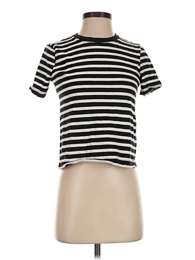 Pre-owned Zara Short Sleeve Turtleneck In Black