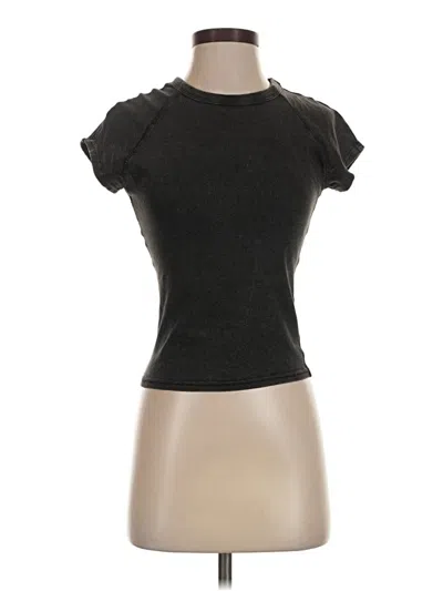 Pre-owned Zara Short Sleeve Turtleneck In Black