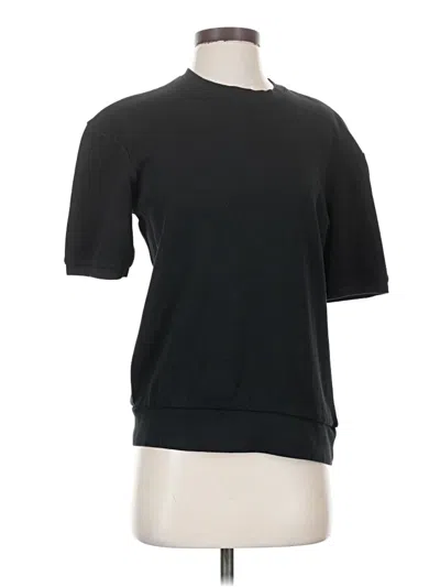 Pre-owned Zara Short Sleeve Turtleneck In Black