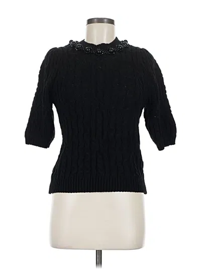 Pre-owned Zara Short Sleeve Turtleneck In Black