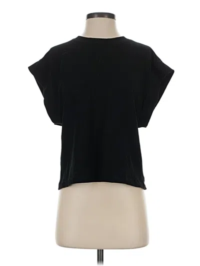 Pre-owned Zara Short Sleeve Turtleneck In Black