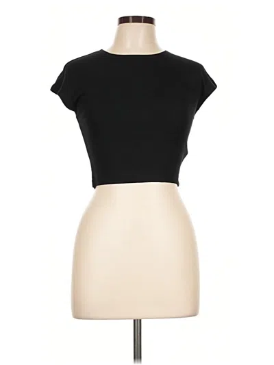 Zara Short Sleeve Turtleneck In Black