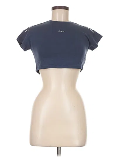 Pre-owned Zara Short Sleeve Turtleneck In Blue