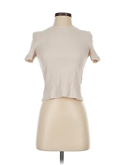 Pre-owned Zara Short Sleeve Turtleneck In Brown