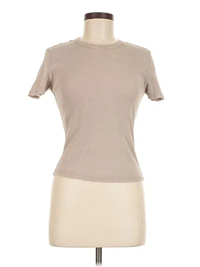 Pre-owned Zara Short Sleeve Turtleneck In Brown
