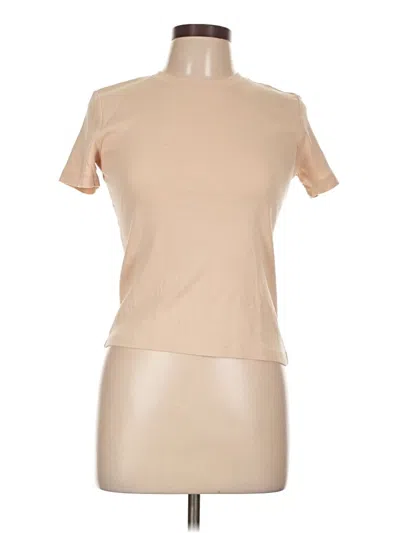 Pre-owned Zara Short Sleeve Turtleneck In Brown