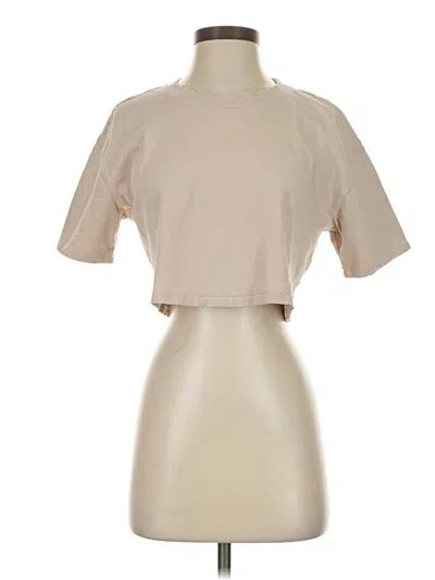 Pre-owned Zara Short Sleeve Turtleneck In Brown