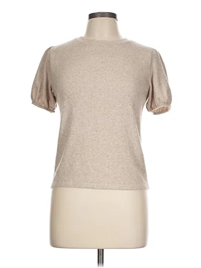 Pre-owned Zara Short Sleeve Turtleneck In Brown