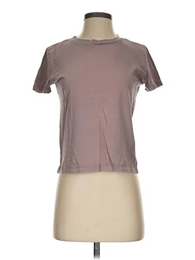 Pre-owned Zara Short Sleeve Turtleneck In Brown