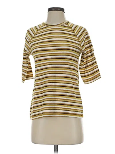 Zara Short Sleeve Turtleneck In Gold
