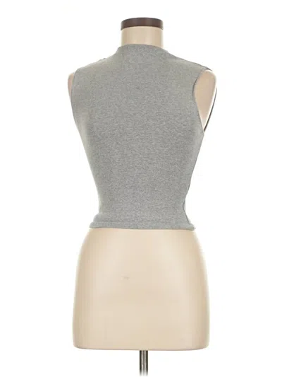 Pre-owned Zara Short Sleeve Turtleneck In Gray