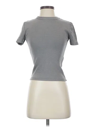 Pre-owned Zara Short Sleeve Turtleneck In Gray
