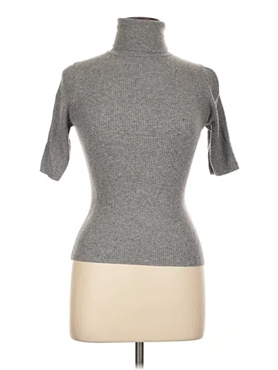 Pre-owned Zara Short Sleeve Turtleneck In Gray