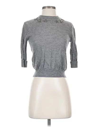 Pre-owned Zara Short Sleeve Turtleneck In Gray