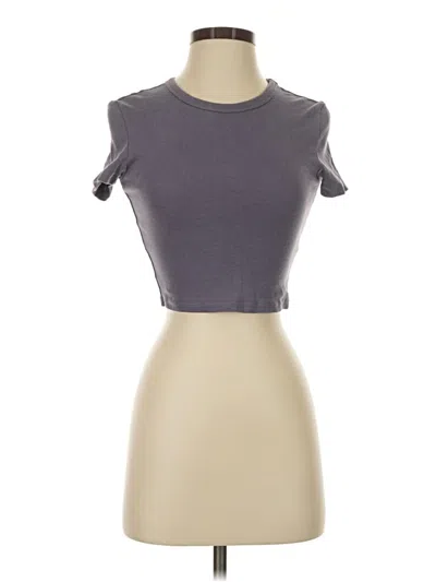 Pre-owned Zara Short Sleeve Turtleneck In Gray