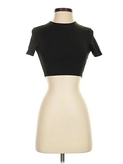 Pre-owned Zara Short Sleeve Turtleneck In Ivory