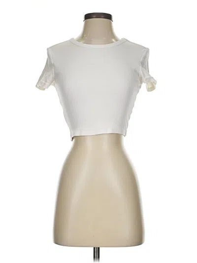 Pre-owned Zara Short Sleeve Turtleneck In Ivory
