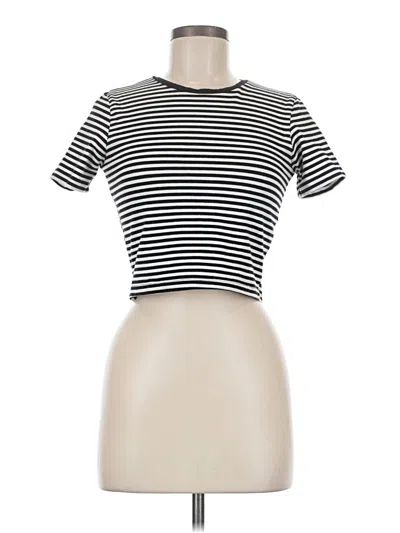 Pre-owned Zara Short Sleeve Turtleneck In Ivory