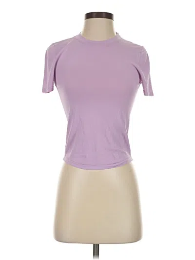 Pre-owned Zara Short Sleeve Turtleneck In Purple