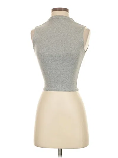 Pre-owned Zara Short Sleeve Turtleneck In Silver