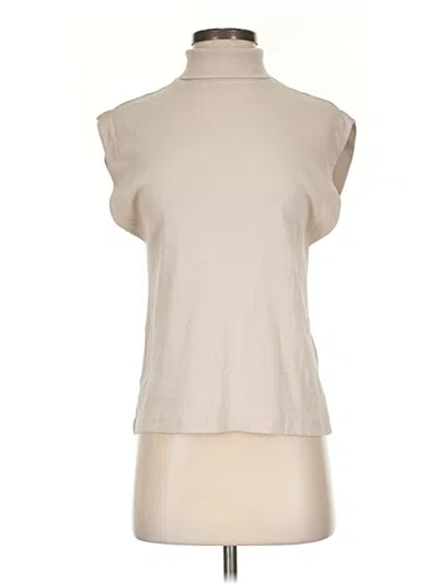 Pre-owned Zara Short Sleeve Turtleneck In Tan