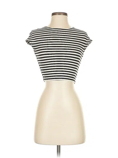 Pre-owned Zara Short Sleeve Turtleneck In White
