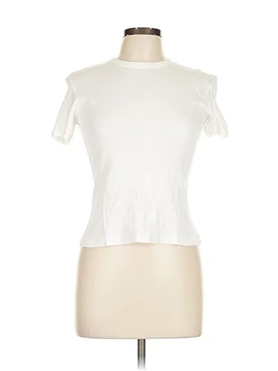 Pre-owned Zara Short Sleeve Turtleneck In White