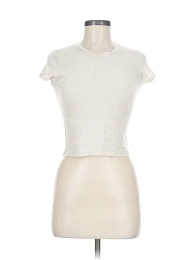 Pre-owned Zara Short Sleeve Turtleneck In White