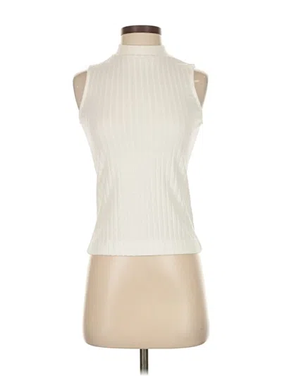Pre-owned Zara Short Sleeve Turtleneck In White