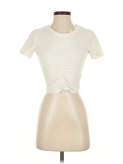 Pre-owned Zara Short Sleeve Turtleneck In White