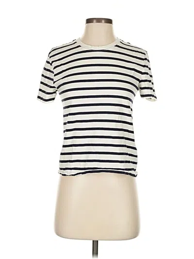 Pre-owned Zara Short Sleeve Turtleneck In White