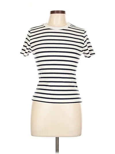 Pre-owned Zara Short Sleeve Turtleneck In White